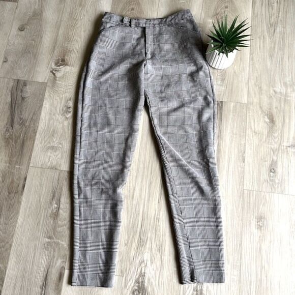Rampage Black & White Checkered Striped Pants Ankle Cropped Size 5 - Picture 1 of 5